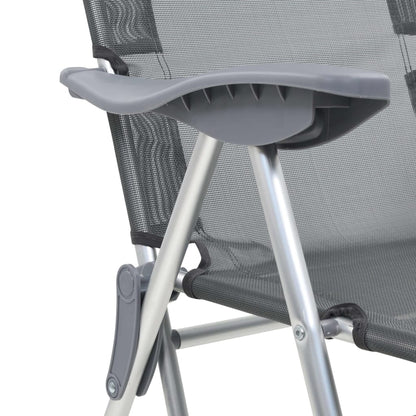 Sillas De Camping Plegables Con Reposapiés 2 Uds Textilene
