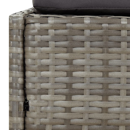 Tumbona Con Toldo Plegable Ratán Sintético 200X114X128 Cm