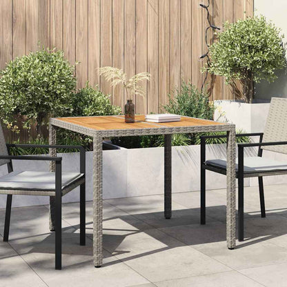 Mesa De Jardín Negro Ratán Sintético