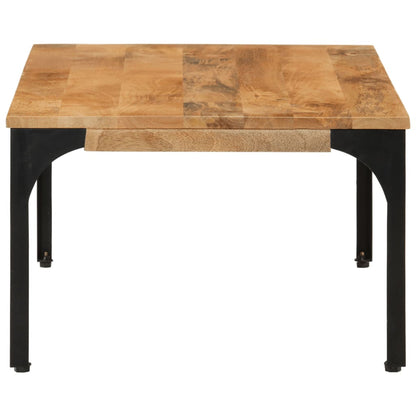 Mesa De Centro De Madera Maciza Mango 100X55X35 Cm