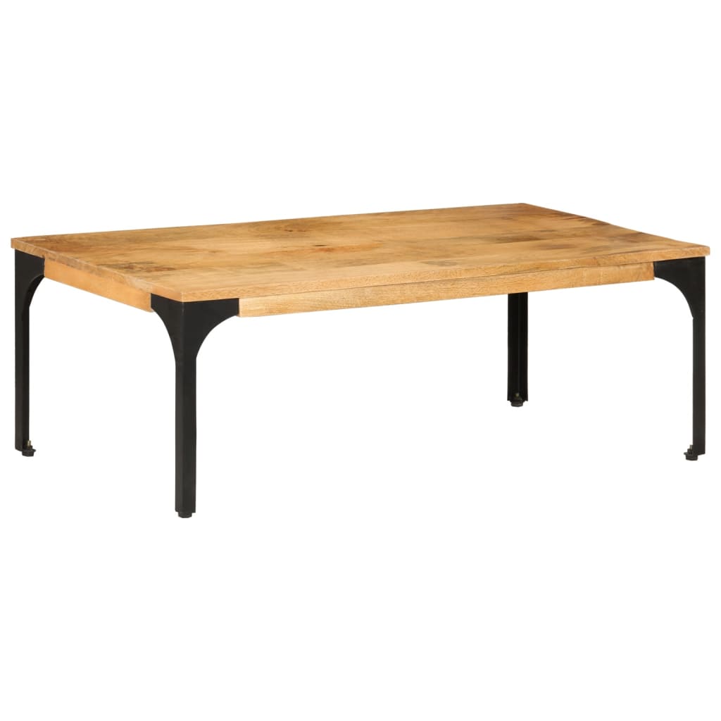 Mesa De Centro De Madera Maciza Mango 100X55X35 Cm