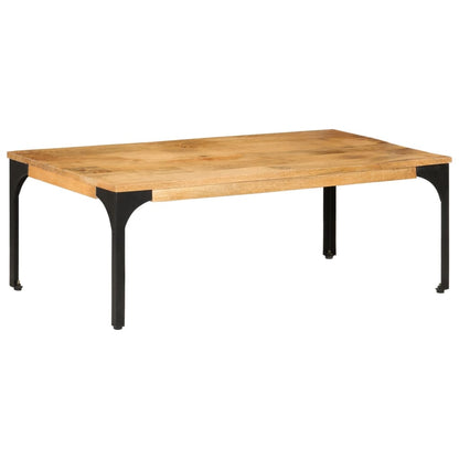 Mesa De Centro De Madera Maciza Mango 100X55X35 Cm
