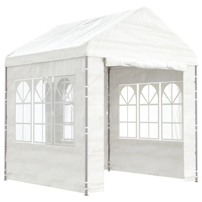 Cenador Con Techo Polietileno Blanco 2,28X2,23X2,69 M