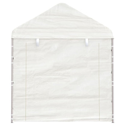 Cenador Con Techo Polietileno Blanco 2,28X2,23X2,69 M
