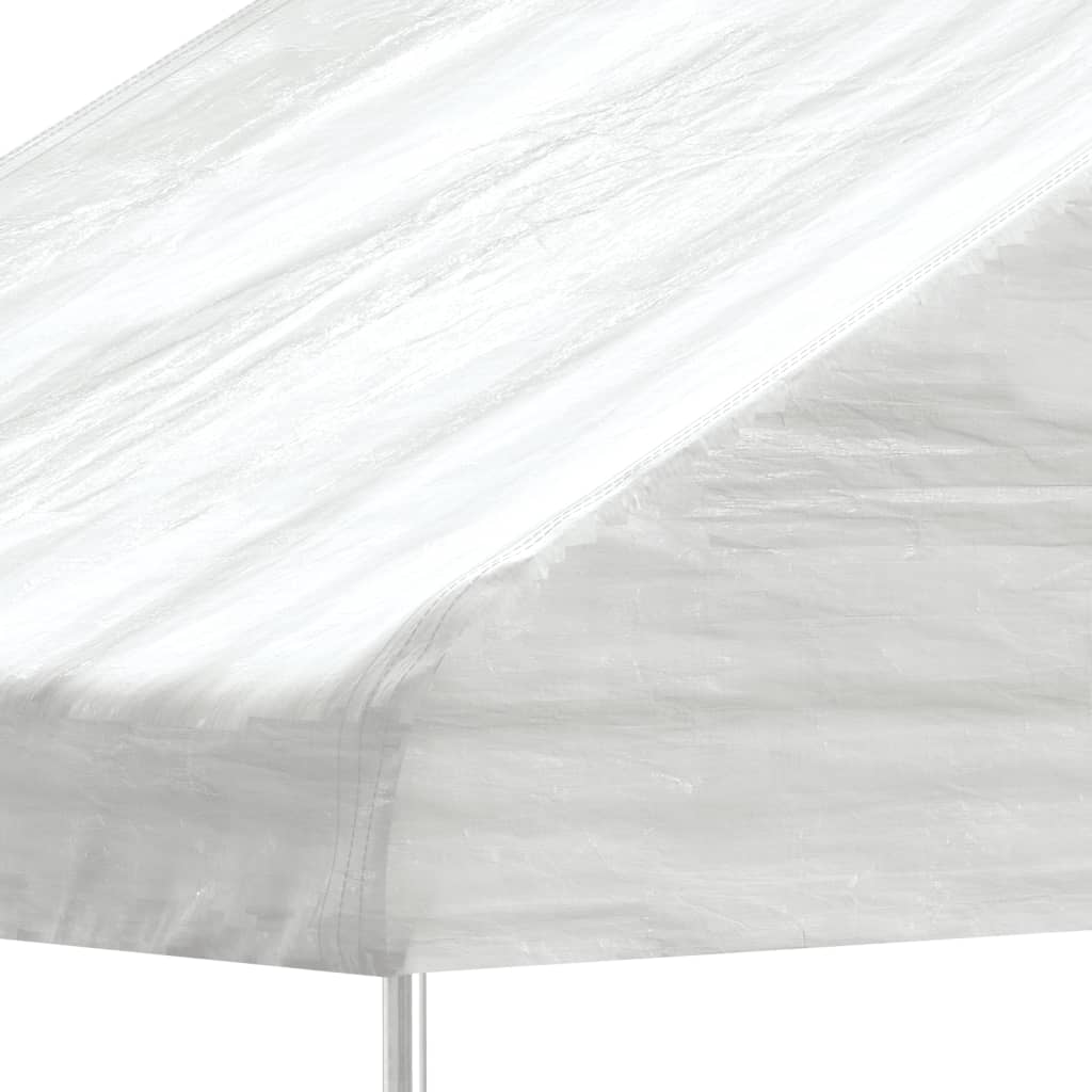 Cenador Con Techo Polietileno Blanco 2,28X2,23X2,69 M