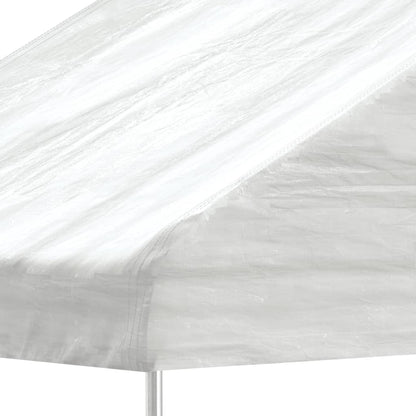 Cenador Con Techo Polietileno Blanco 5,88X2,23X3,75 M