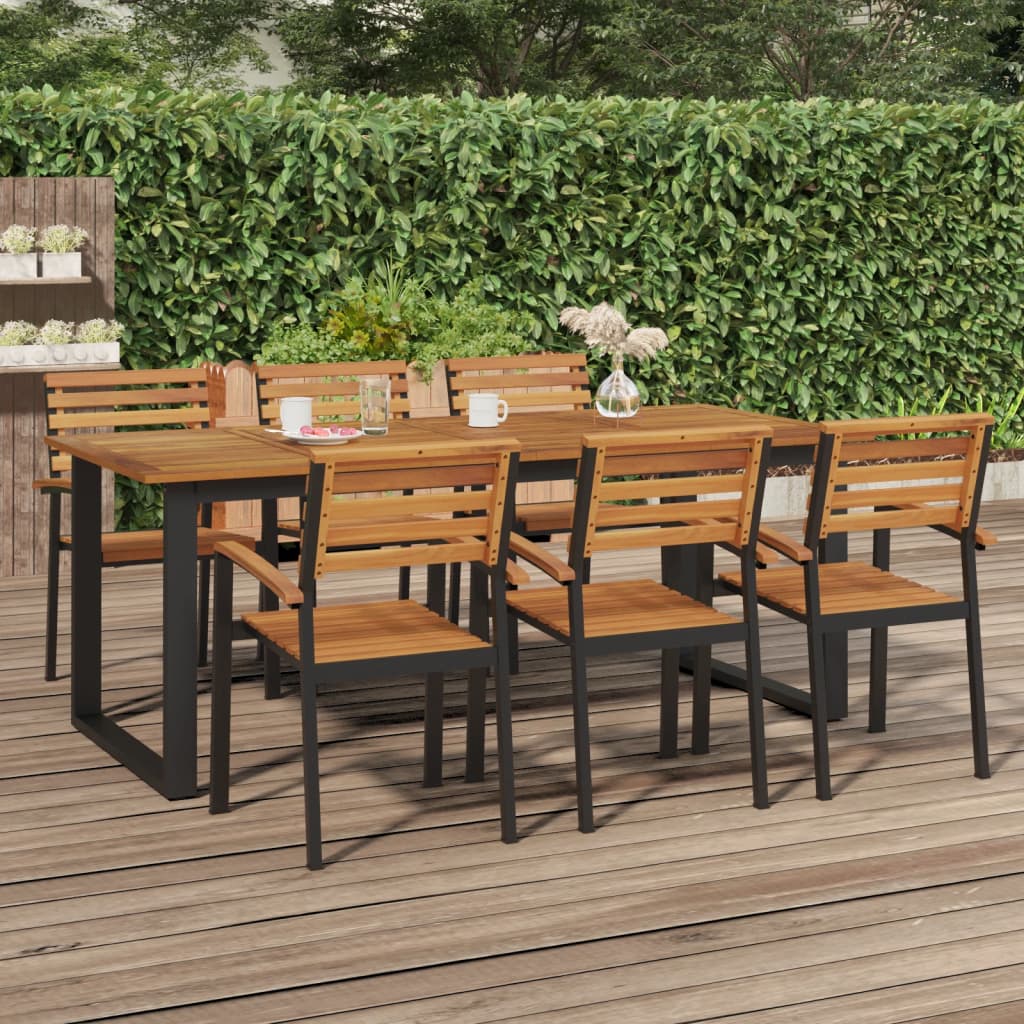 Mesa De Jardín Madera De Acacia Sólida
