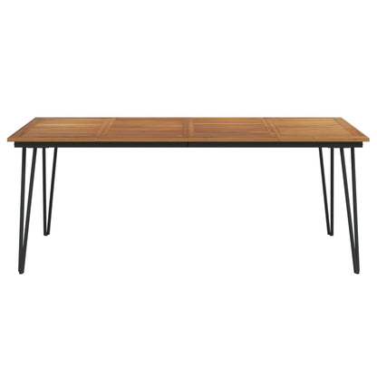 Mesa De Jardín Con Patas En U Madera Maciza Acacia