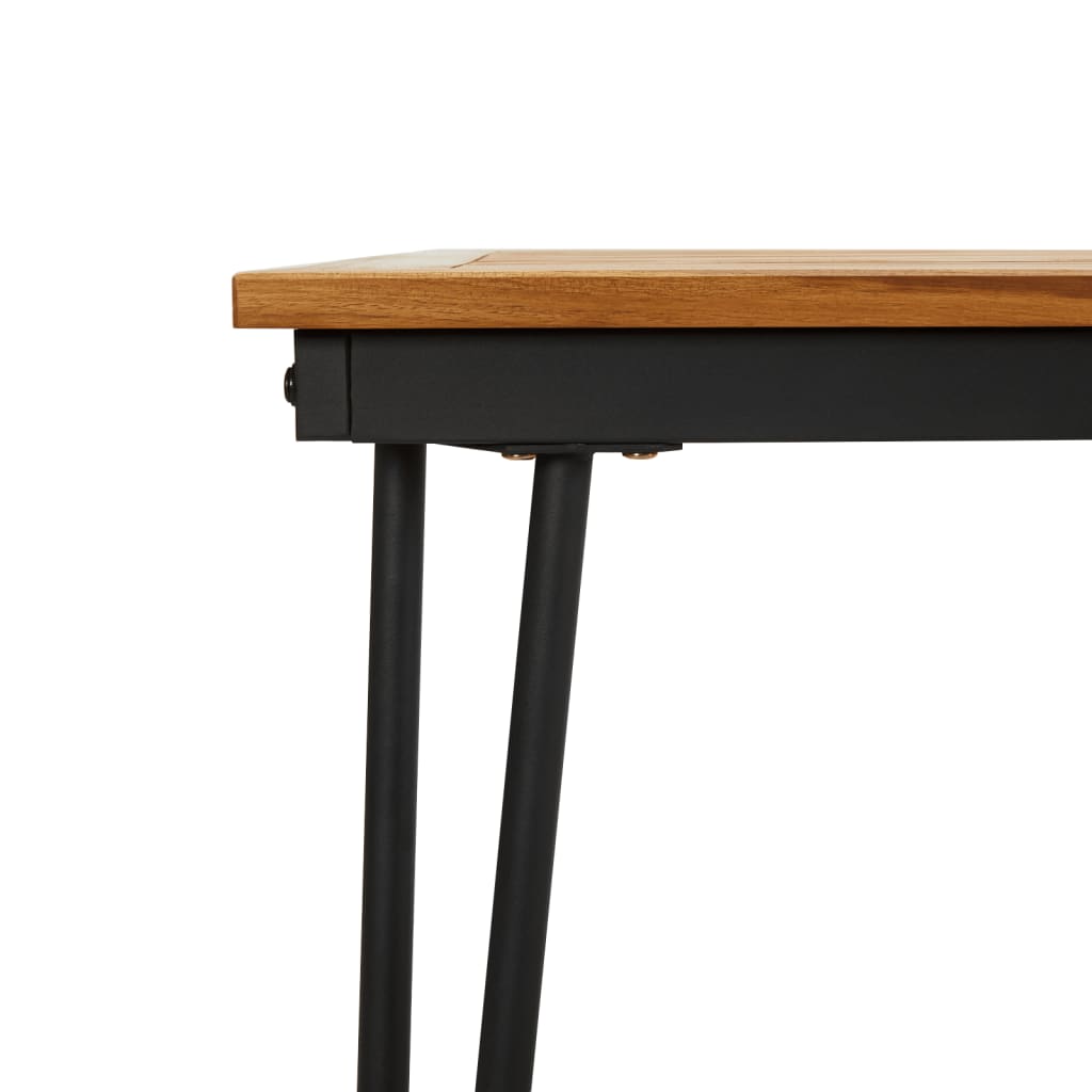 Mesa De Jardín Con Patas En U Madera Maciza Acacia