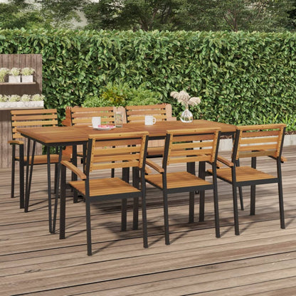 Mesa De Jardín Con Patas En U Madera Maciza Acacia
