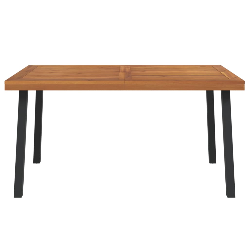 Mesa De Jardín Madera Maciza De Acacia