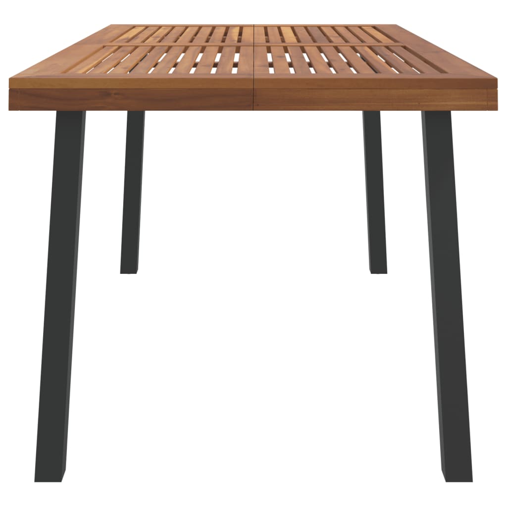 Mesa De Jardín Madera Maciza De Acacia