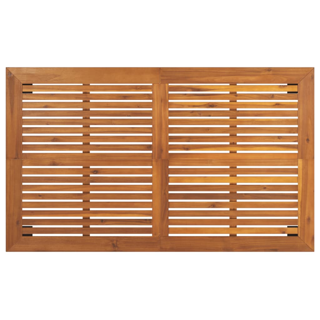 Mesa De Jardín Madera Maciza De Acacia