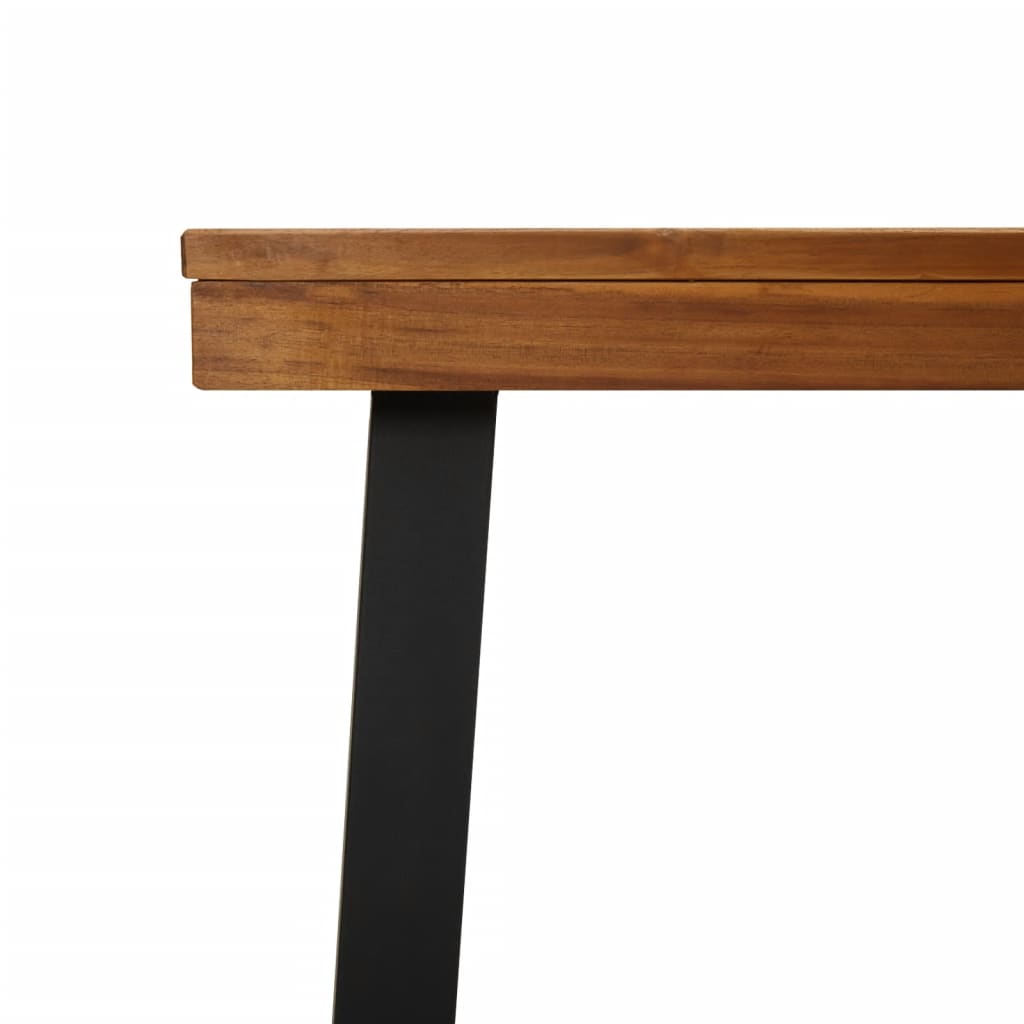 Mesa De Jardín Madera Maciza De Acacia