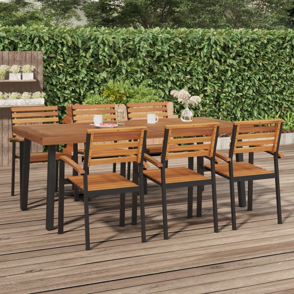 Mesa De Jardín Madera Maciza De Acacia