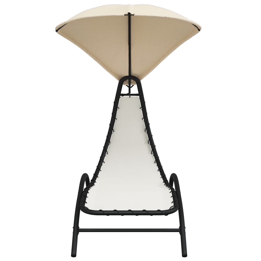 Tumbona Con Toldo Acero Y Tela Color 167X80X195 Cm