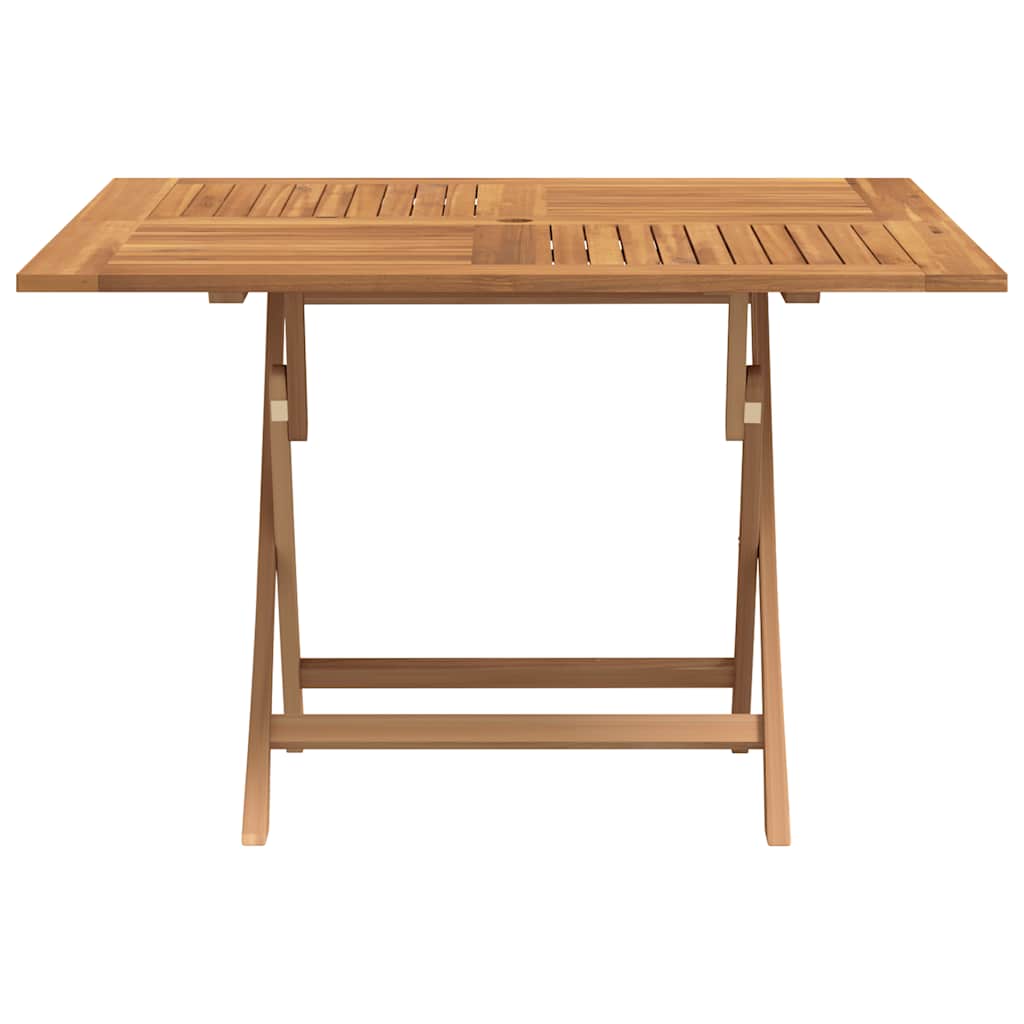 Mesa De Jardín Plegable Madera Maciza De Teca 110X110X75 Cm