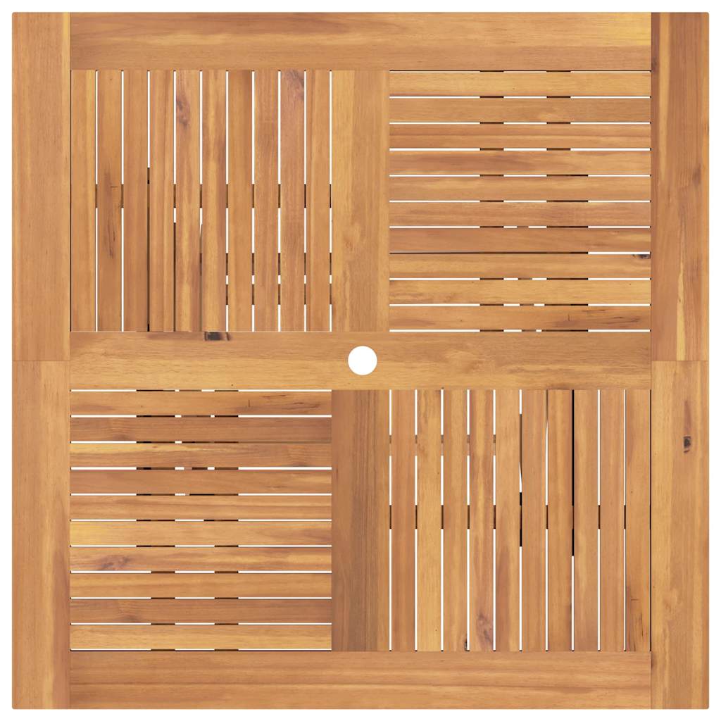 Mesa De Jardín Plegable Madera Maciza De Teca 110X110X75 Cm