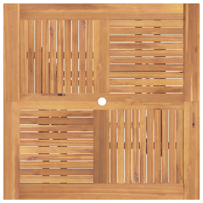 Mesa De Jardín Plegable Madera Maciza De Teca 110X110X75 Cm