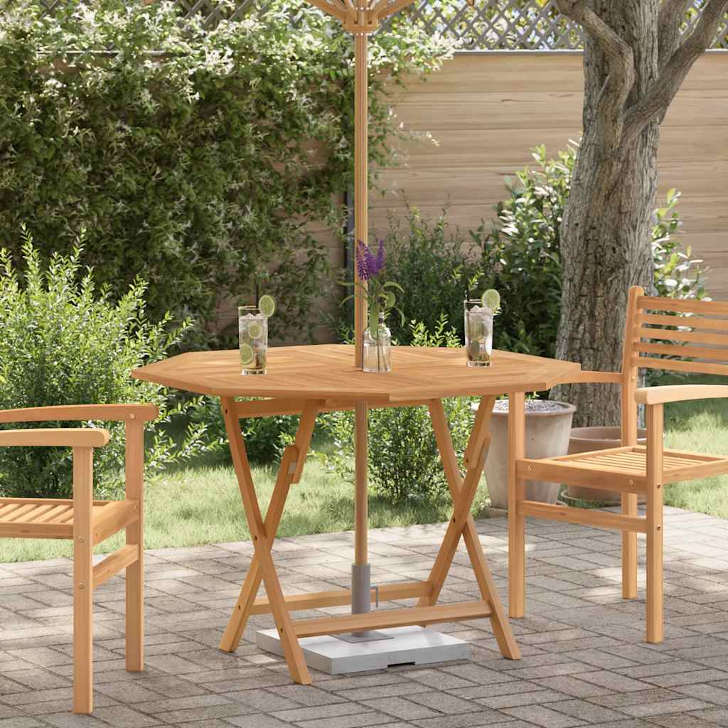 Mesa De Jardín Plegable Madera Maciza De Teca 110X110X75 Cm