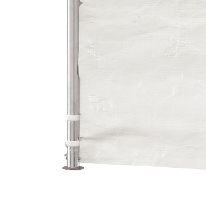 Cenador Con Techo Polietileno Blanco 11,15X4,08X3,22 M