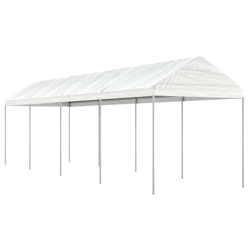 Cenador Con Techo Polietileno Blanco 2,28X2,23X2,69 M