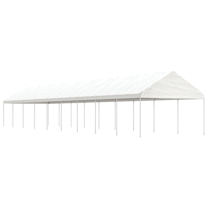 Cenador Con Techo Polietileno Blanco 20,07X4,08X3,22 M