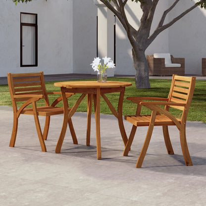 Mesa De Jardín Madera Maciza De Acacia