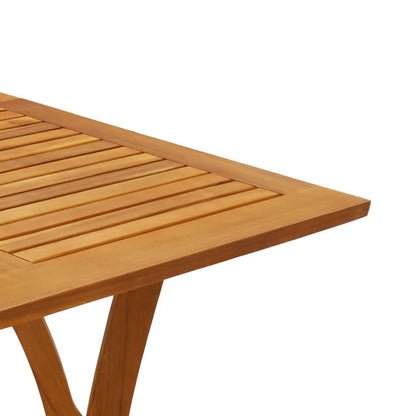 Mesa De Jardín Madera Maciza De Acacia
