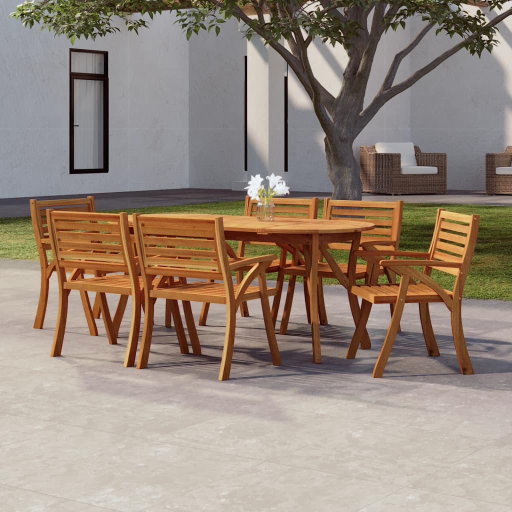 Mesa De Jardín Madera Maciza De Acacia