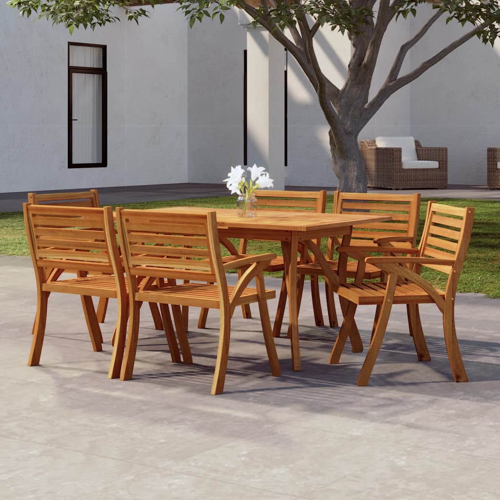 Mesa De Jardín Madera Maciza De Acacia