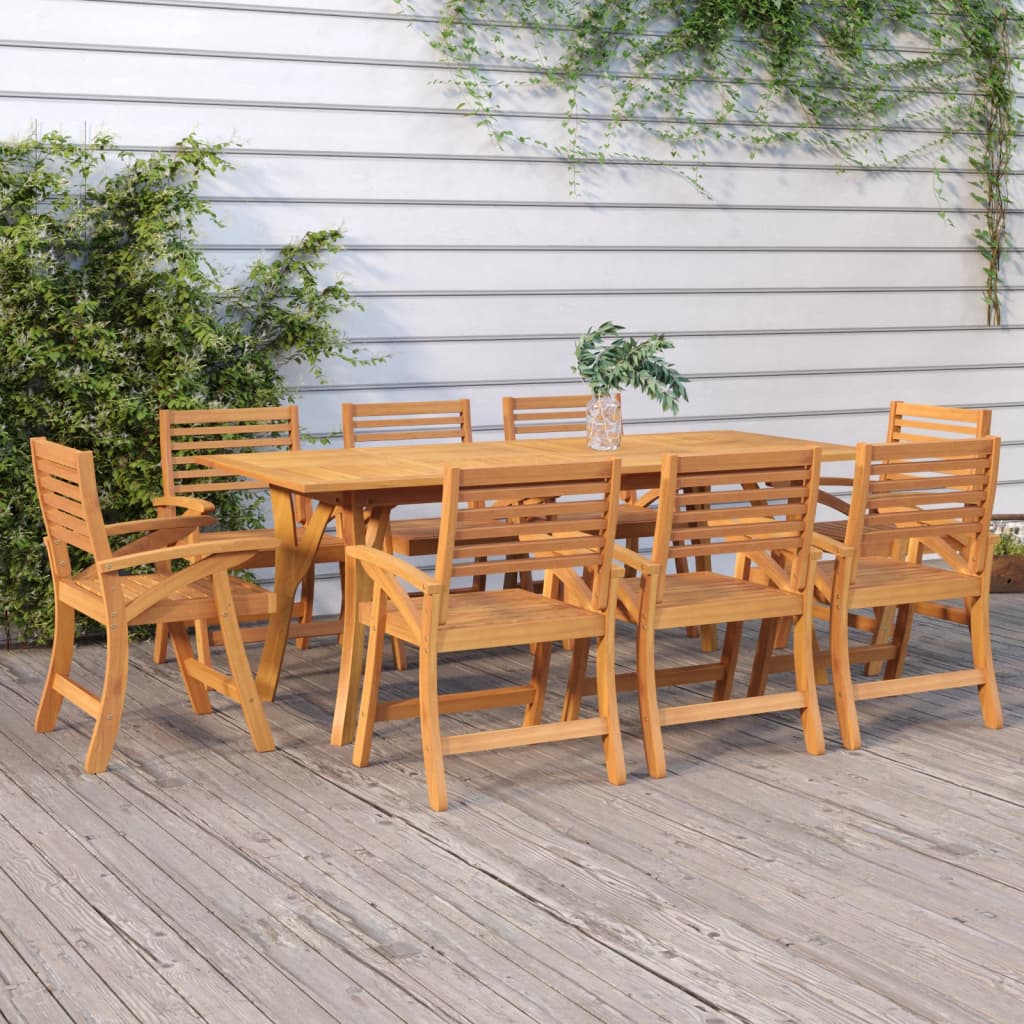 Mesa De Jardín Madera Maciza De Acacia