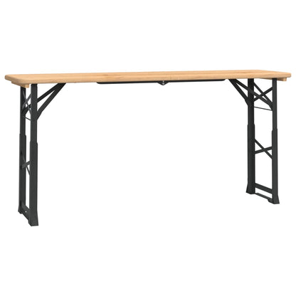 Mesa Plegable De Bar Madera Maciza Abeto 170X50X75/105 Cm
