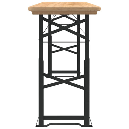 Mesa Plegable De Bar Madera Maciza Abeto 170X50X75/105 Cm