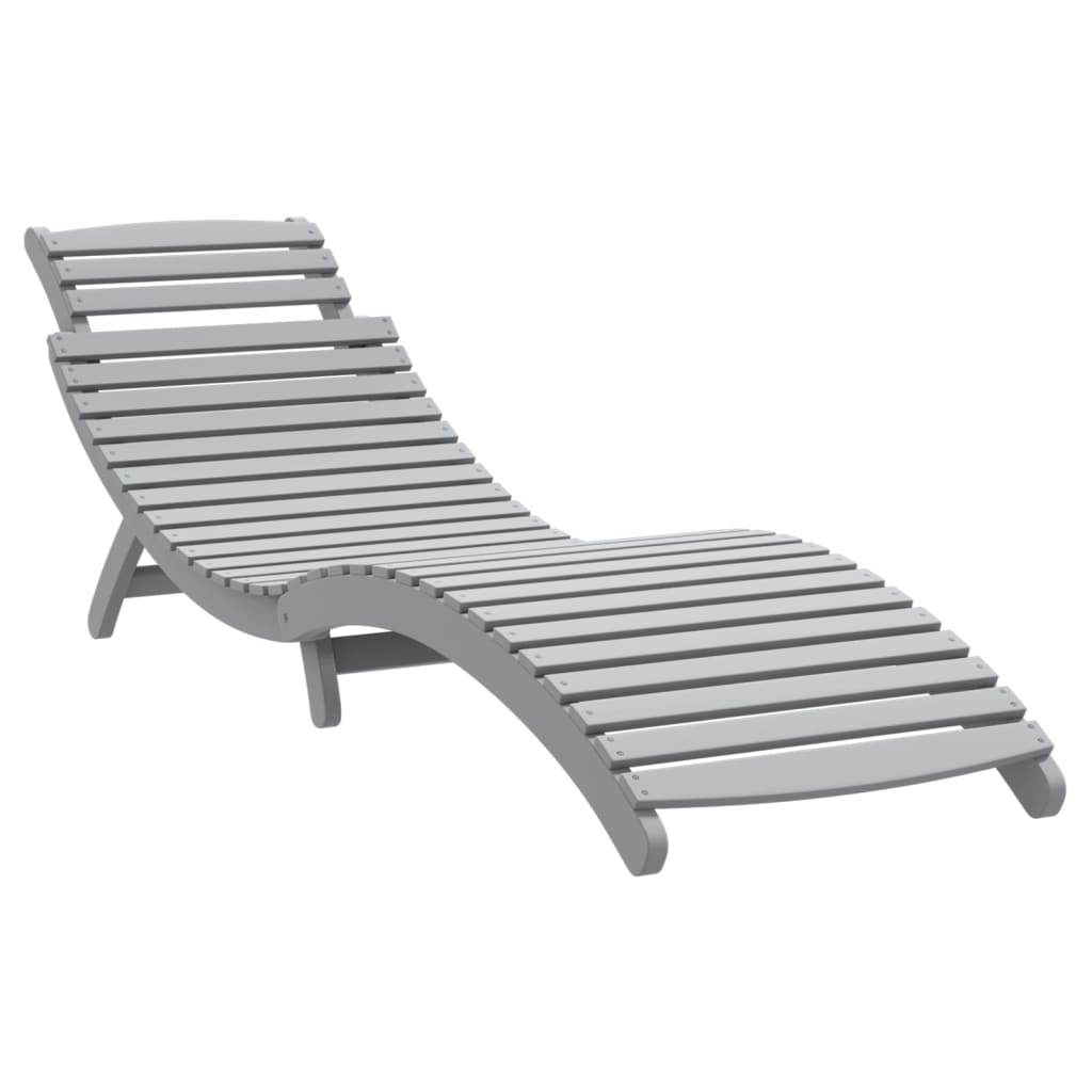 Tumbona De Madera Maciza De Acacia 184X55X64 Cm