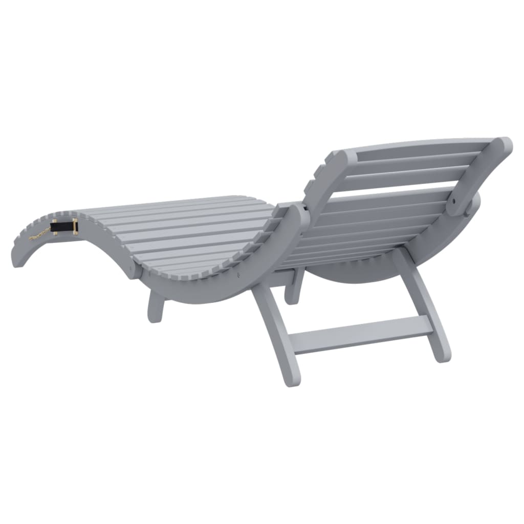 Tumbona De Madera Maciza De Acacia 184X55X64 Cm