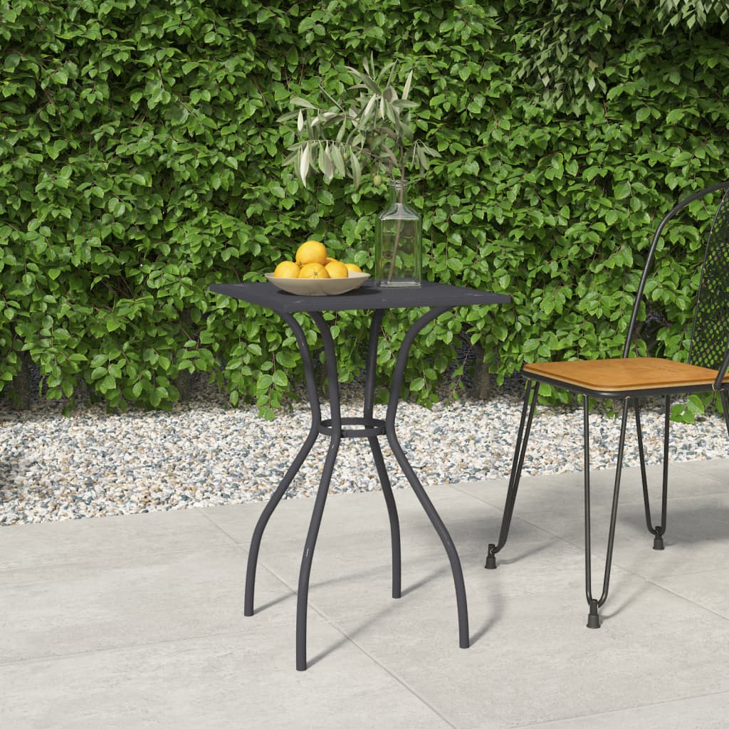 Mesa De Jardín Malla De Acero Gris Antracita