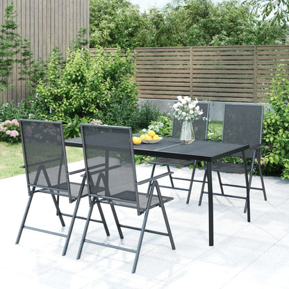 Mesa De Jardín Malla De Acero Gris Antracita
