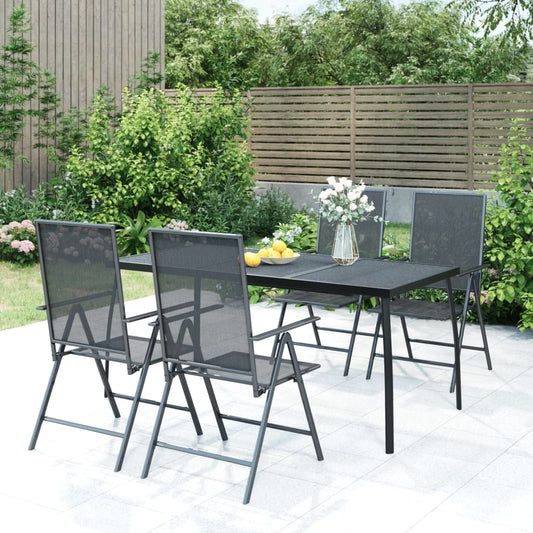 Mesa De Jardín Malla De Acero Gris Antracita