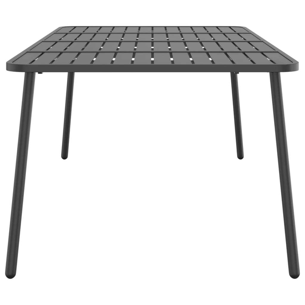 Mesa De Jardín Acero Gris Antracita