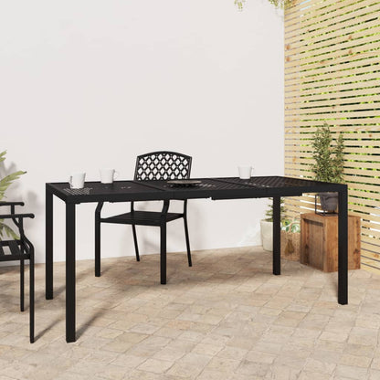 Mesa De Jardín De Acero Gris Antracita