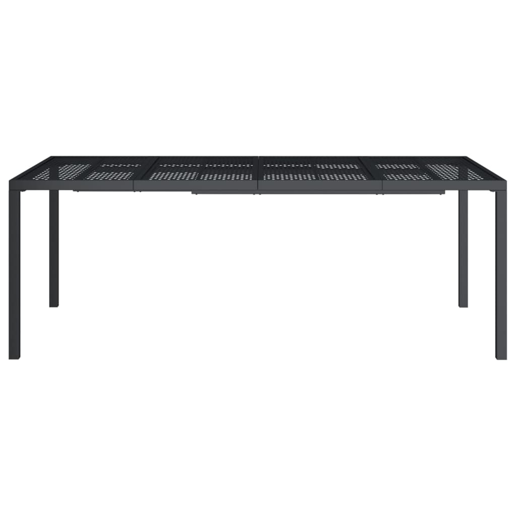 Mesa De Jardín De Acero Gris Antracita