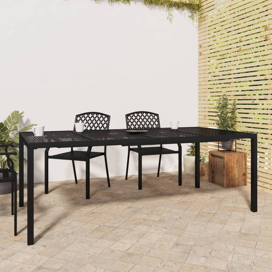 Mesa De Jardín De Acero Gris Antracita