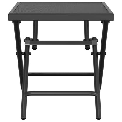 Mesa De Jardín Plegable Malla Acero Gris Antracita