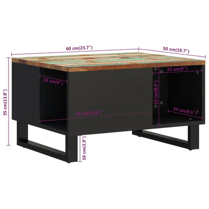 Mesa De Centro De Madera Maciza Reciclada