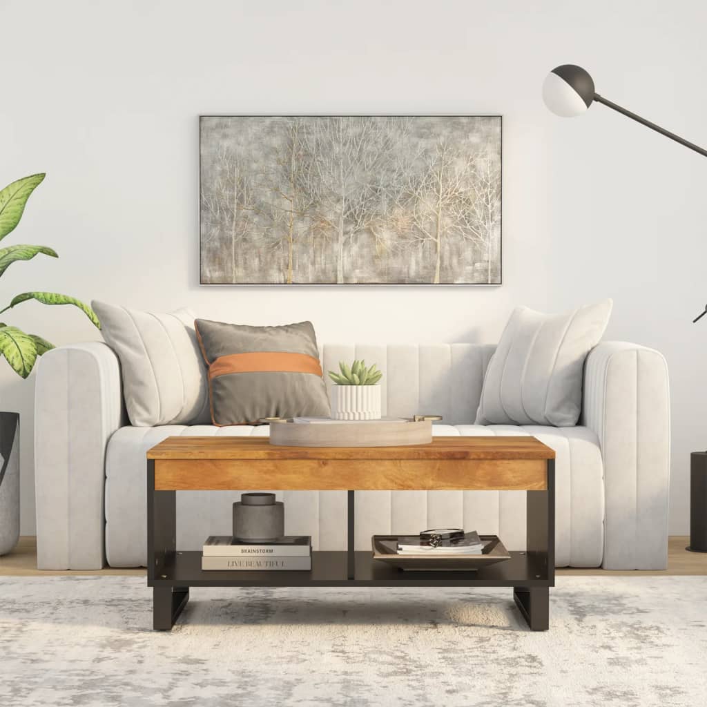 Mesa De Centro De Madera Maciza Reciclada