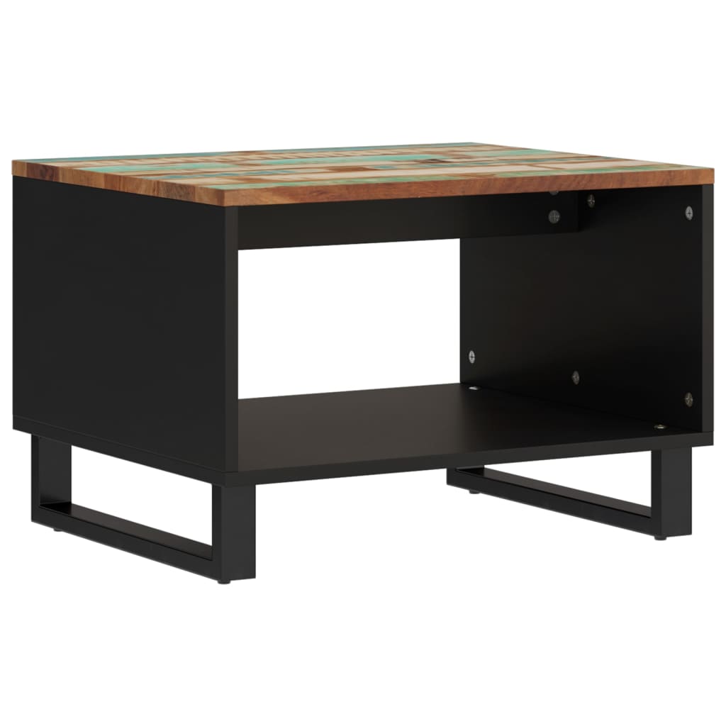 Mesa De Centro De Madera Maciza Reciclada 60X50X40 Cm