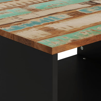 Mesa De Centro De Madera Maciza Reciclada 60X50X40 Cm