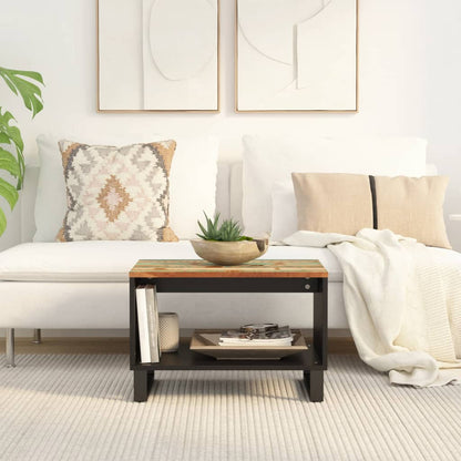 Mesa De Centro De Madera Maciza Reciclada 60X50X40 Cm