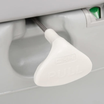 Inodoro De Camping Portátil Hdpe Gris Y Blanco 22+12 L